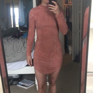 Bodycon suede dress